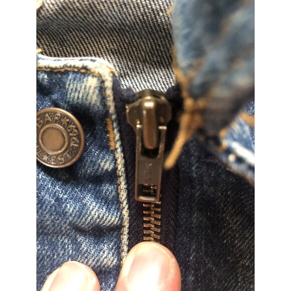 Gap Vintage Denim Jean Jacket Size Medium Zip Button Combo 1990's - Picture 8 of 16